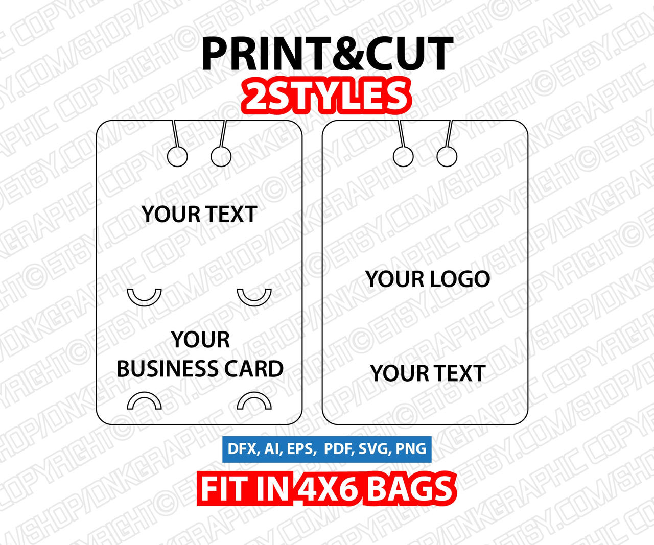 Keychain Display Card Template