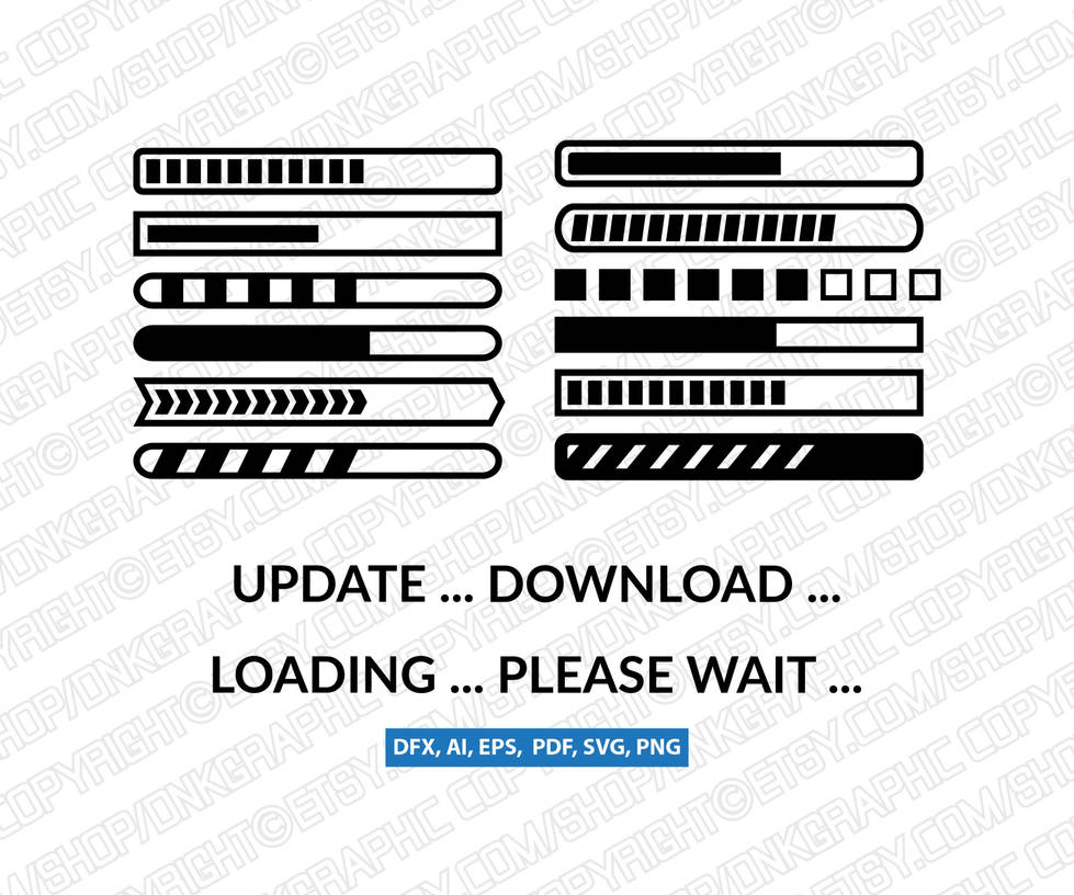 Loading-Bar-SVG-Sticker-Decal-Silhouette-Cameo-Cri by DNKgraphic on ...