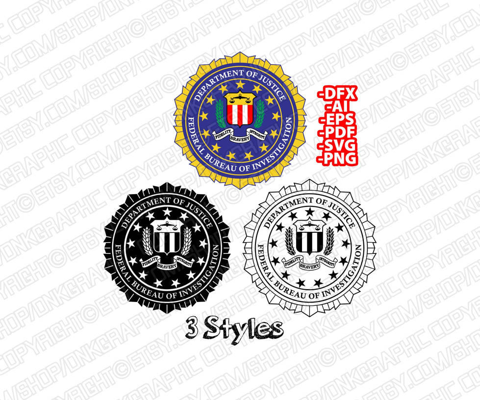 Federal-Bureau-of-Investigation-FBI-SVG-Sticker-De by DNKgraphic on ...