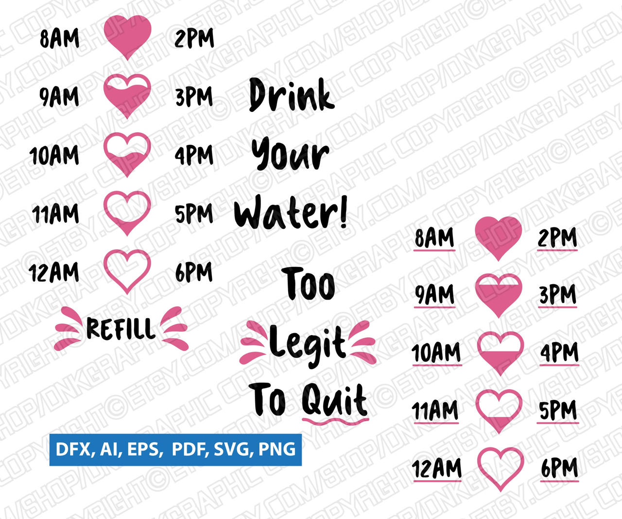 Download Water Tracker Heart Svg Silhouette Cameo Cricut Cu By Dnkgraphic On Deviantart