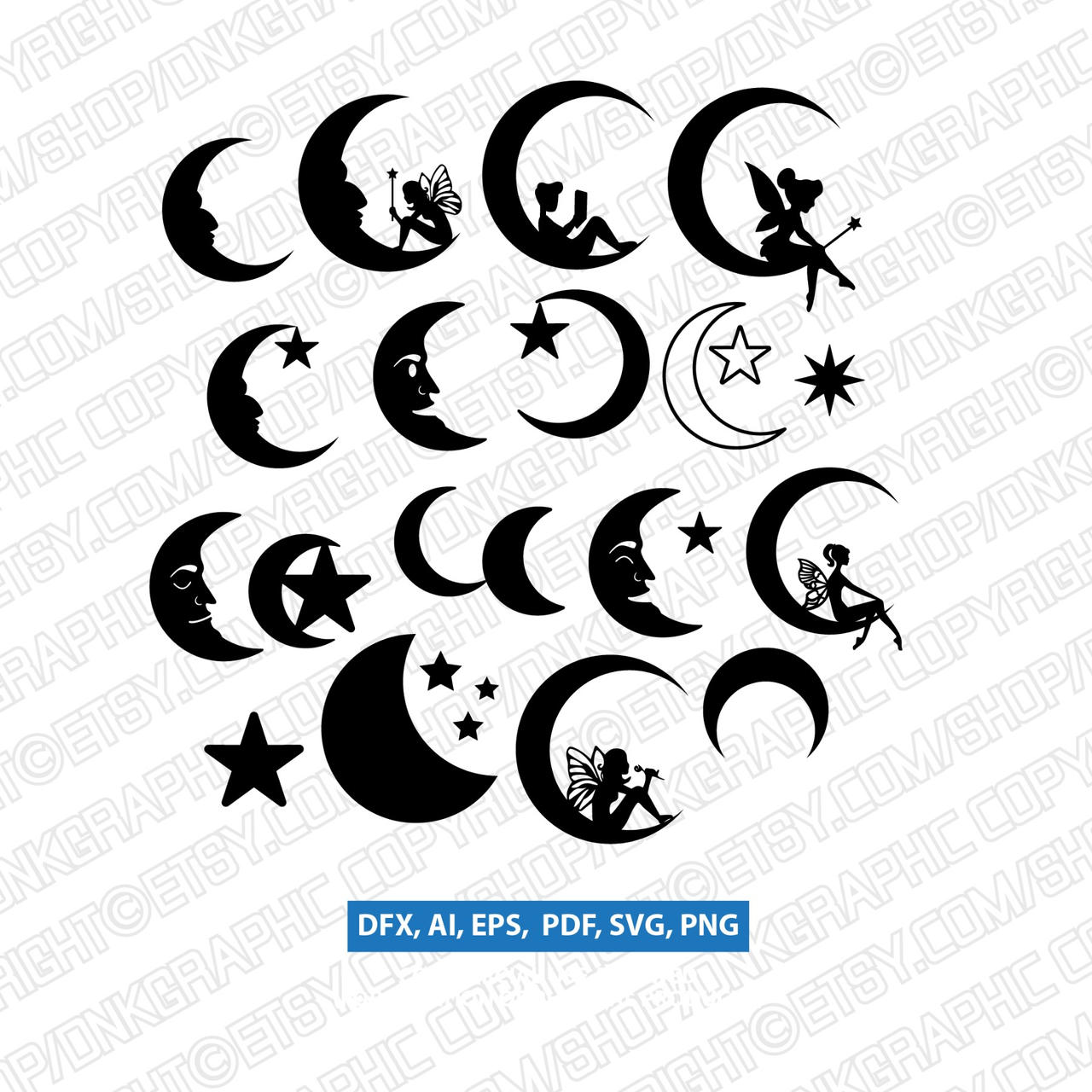 Download Moon Fairy Star Svg Silhouette Cameo Cricut Cut Fi By Dnkgraphic On Deviantart