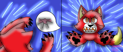 Nuzzle Leaping To Scratch A Shy Boo by Rainbow-Floof on DeviantArt