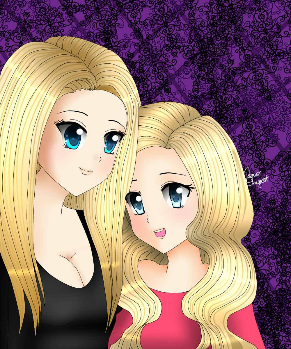 Anime girl and her mother. by Wingless1Raven on DeviantArt