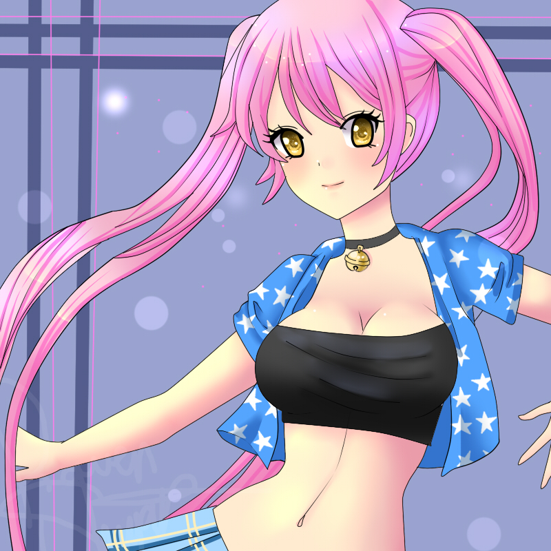 Cute Pink Haired Anime Girl By Wingless1raven On Deviantart