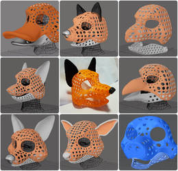 3d-models for fursuit or puppet head bases
