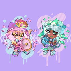 Octo Expansion Pearl and Marina Chibis