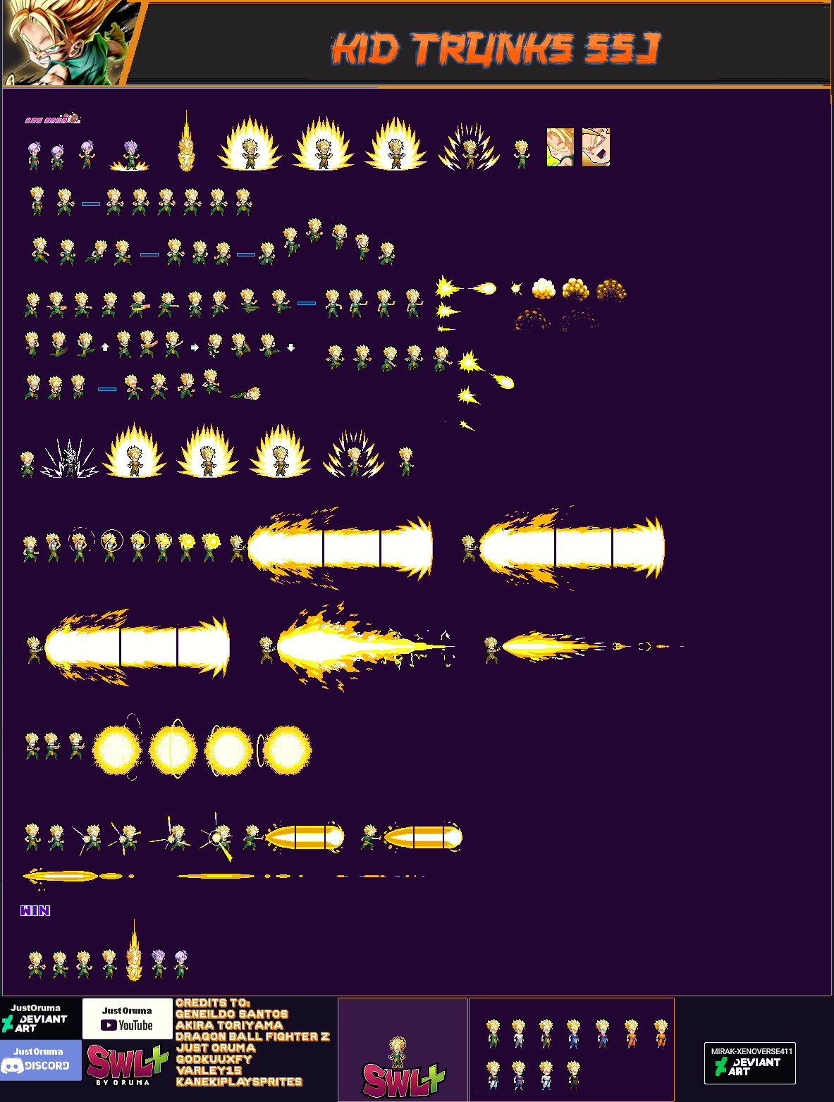 Kid Trunks Ssj Sprite Sheet Swl+ by MIRAK-XENOVERSE411 on DeviantArt