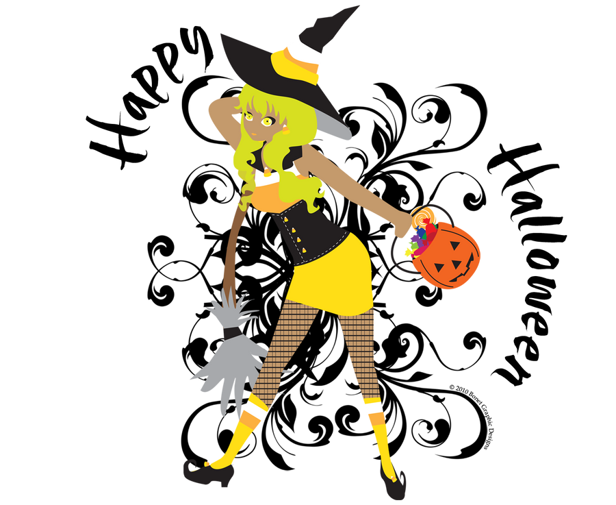 Halloween Candy Corn Witch