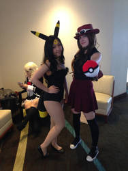 Pokemon X Serena with Umbreon Cosplay