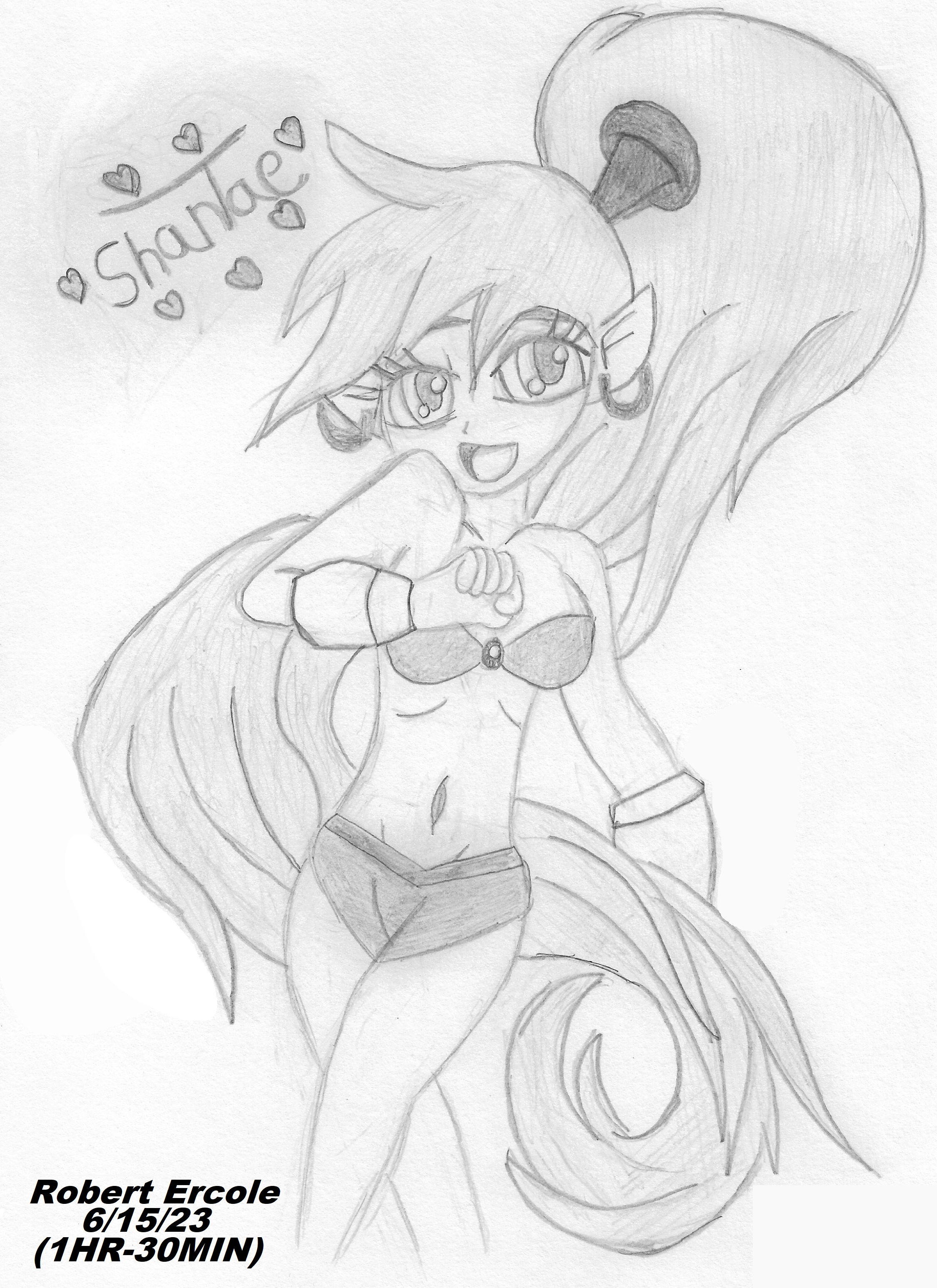 Shantae Aniversary Sketch 2023!