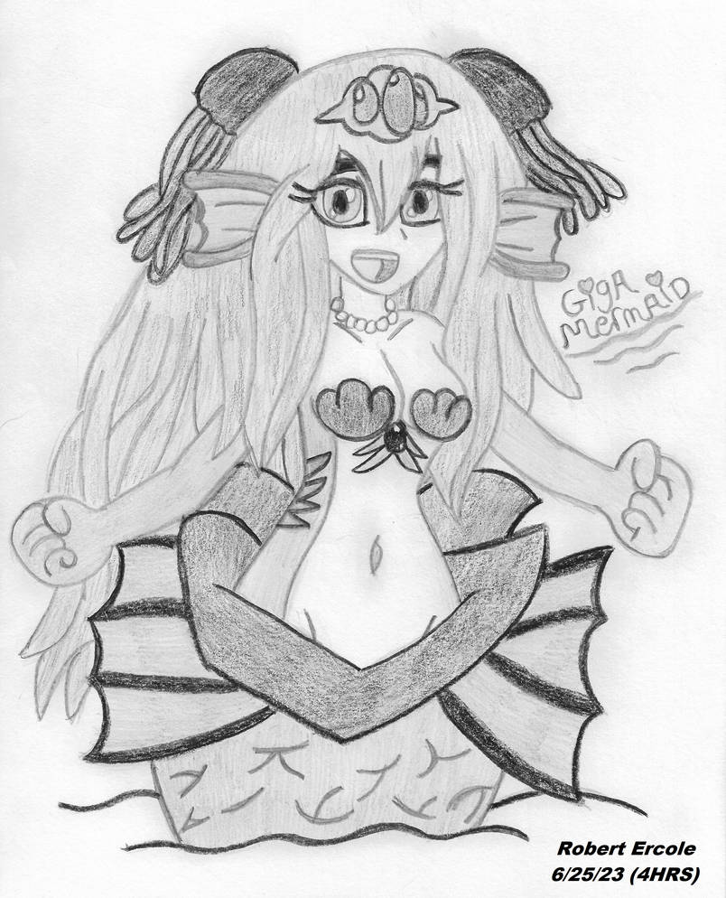 ( Shantae) Beautiful Giga Mermaid Sketch 2023