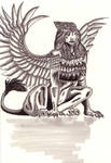 Sphinx in greyscale by DarkStatic