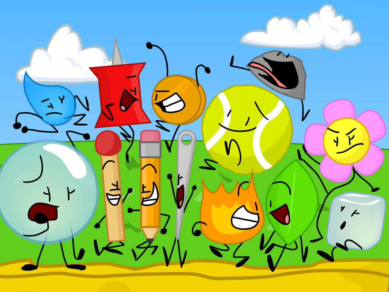 A BFDI Poster I made by SpikeyTheHedgeboy on DeviantArt