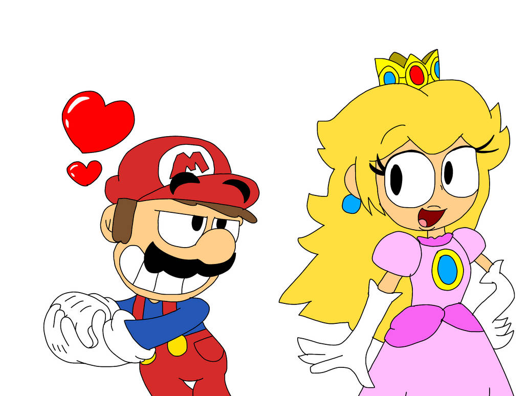 Princess 033 I drew Princess Peach (with Mario) by SpikeyTheHedgeboy on DeviantArt