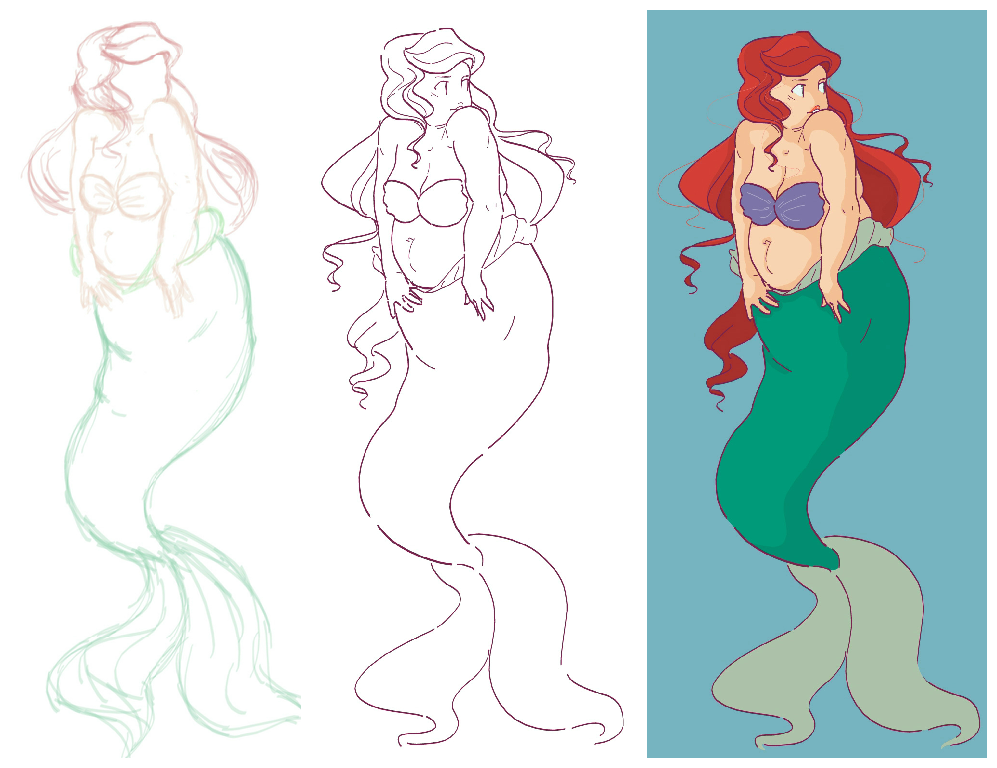 fat/chubby Ariel WIP