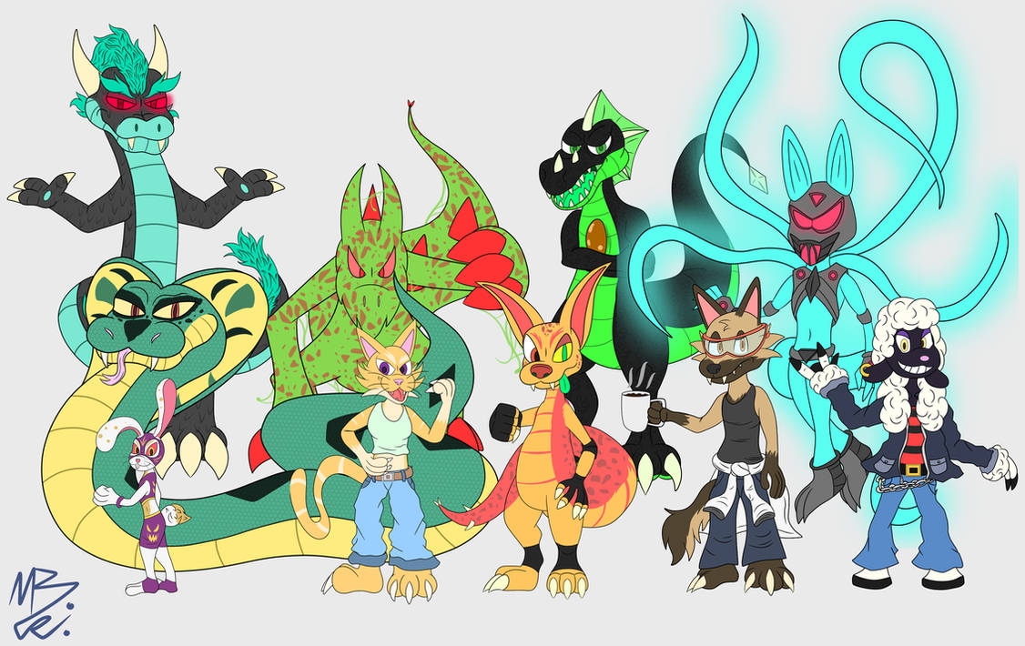 All Ocs white by Mr-CPU on DeviantArt