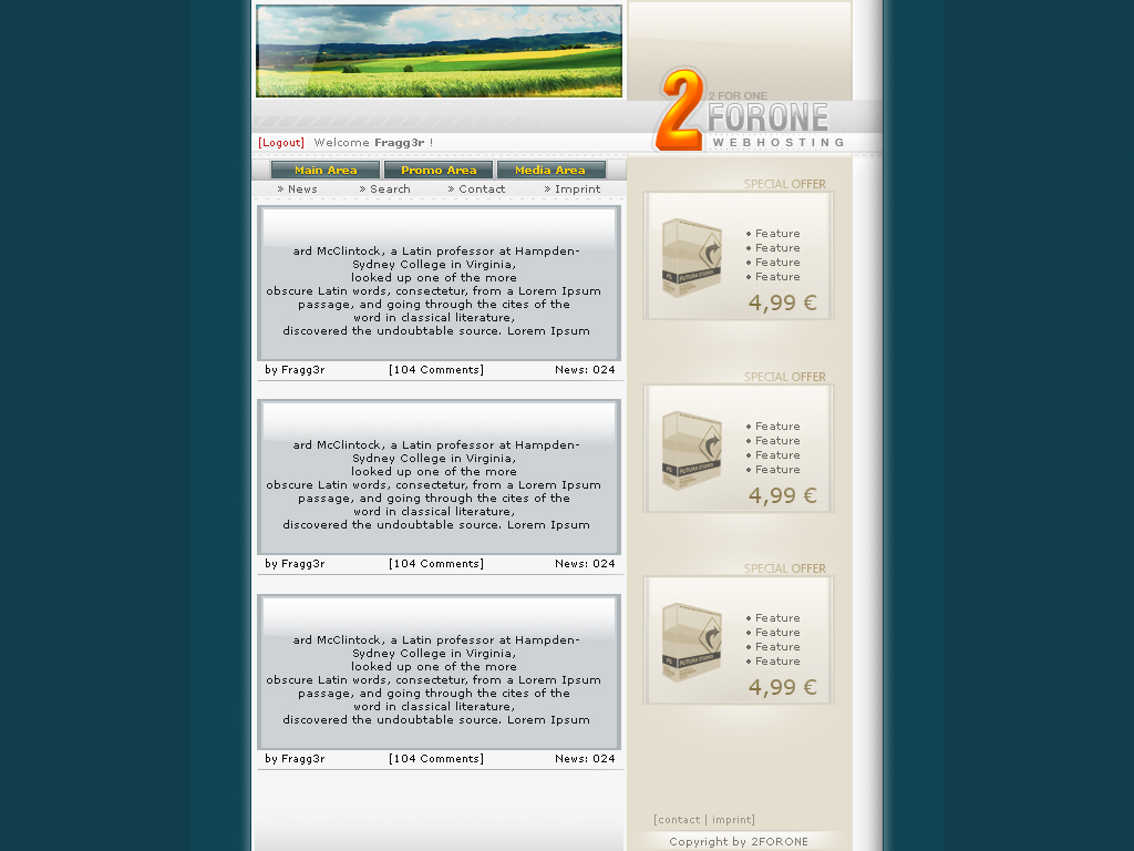 2FORONE - Webhosting