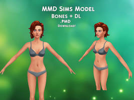 [MMD]Sims 4 Model-Bones +DL!