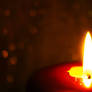 Burning Red Candle