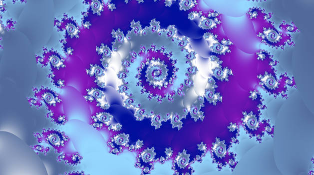 Blue and Purple Fractal Spiral