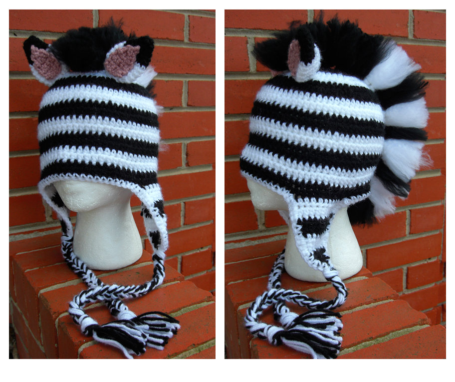 Zebra Mohawk Hat