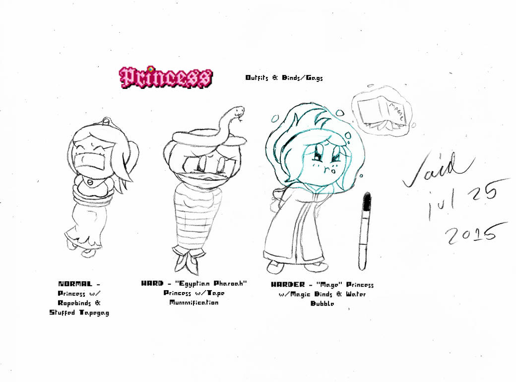 Sound Bound Princess Princess ~ Outfits, Binds, and Gags by Son-Void on DeviantArt