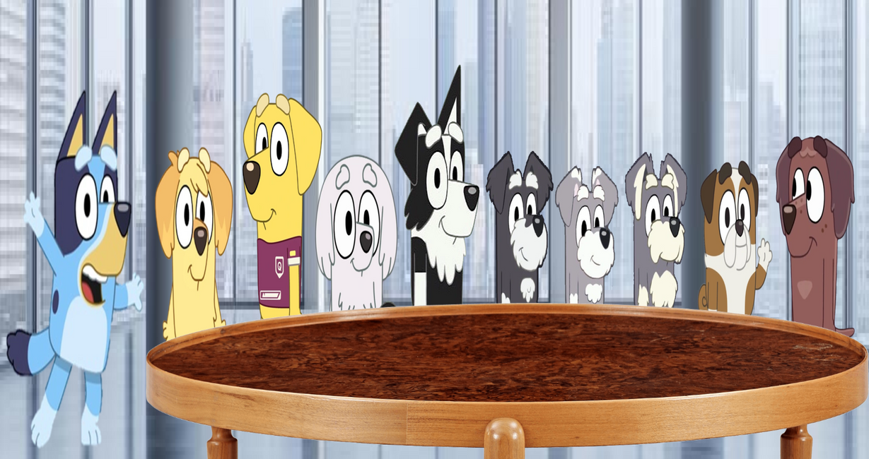 Bluey introducing the writers by chancelewis23 on DeviantArt