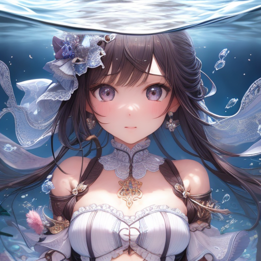 Anime discount girl underwater