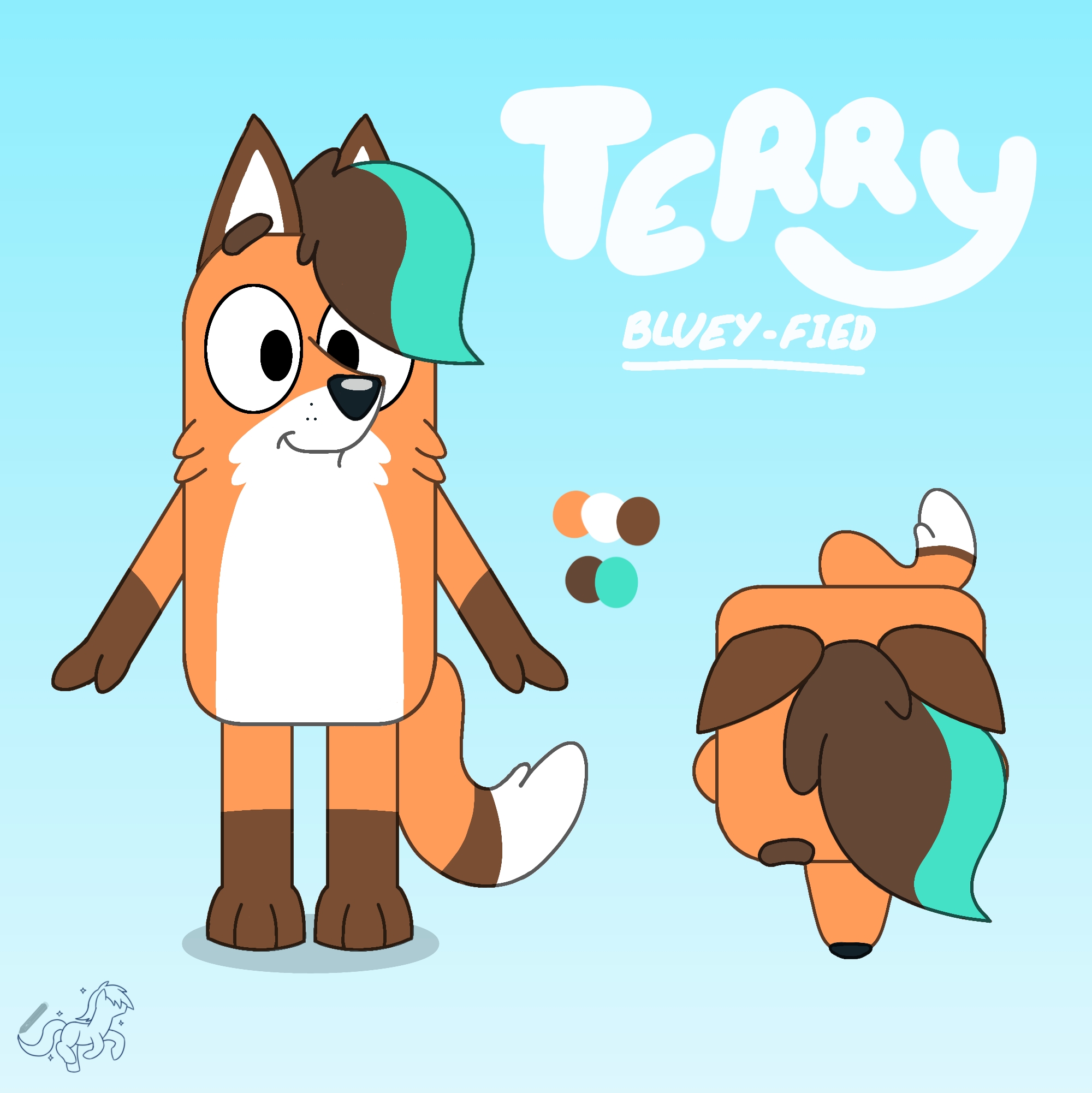 Terry the Fox (Bluey-fied) by RedHoofsketch on DeviantArt
