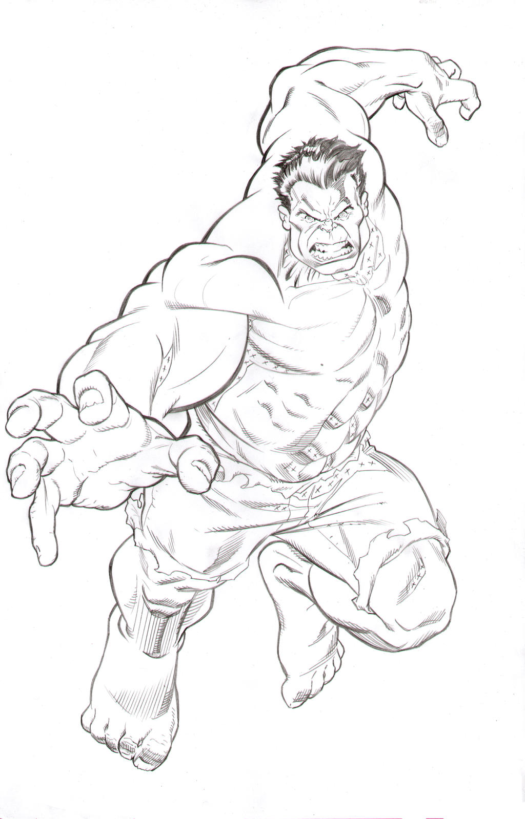 MCP Hulk pencils