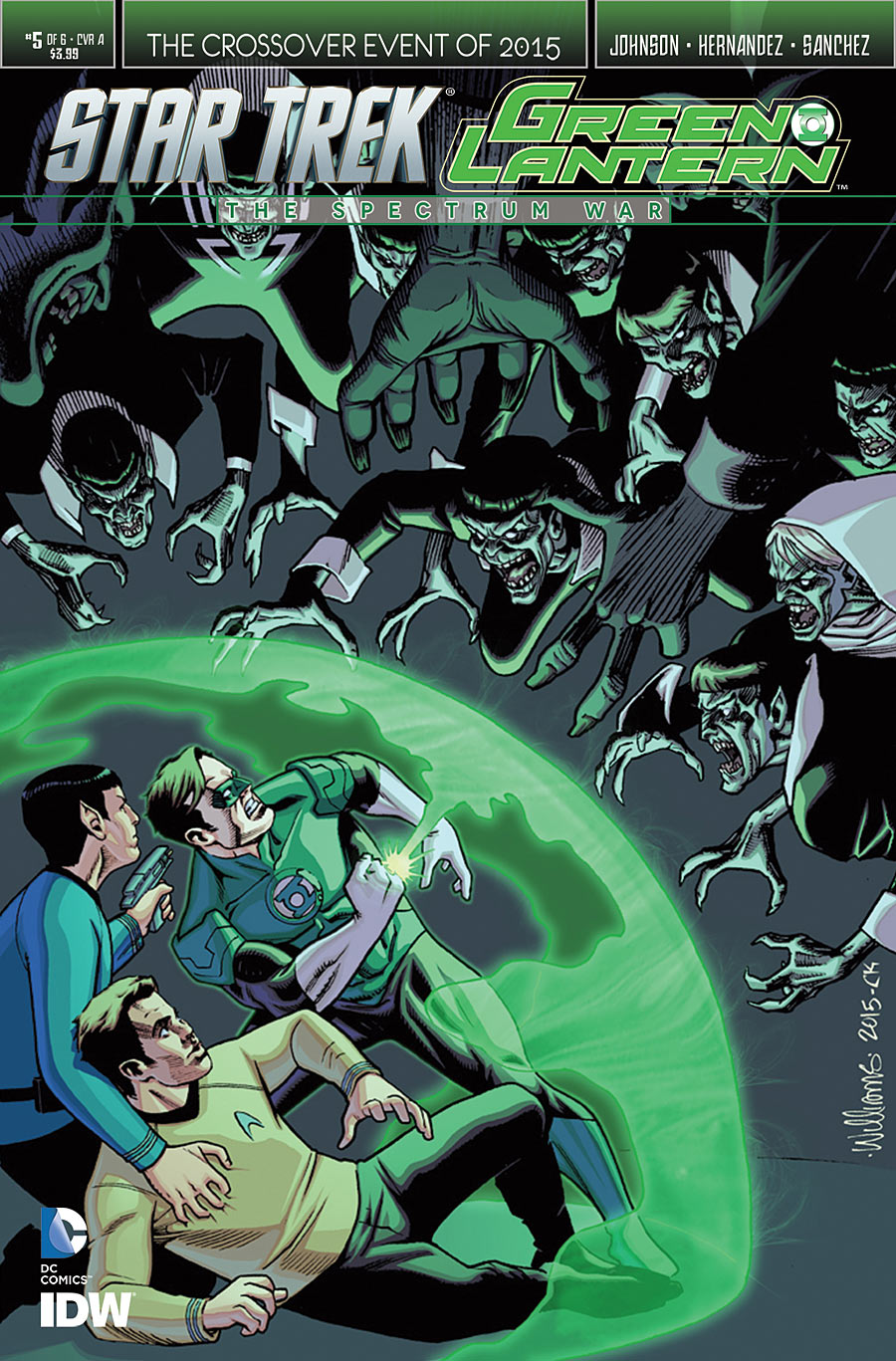 IDW November Star Trek Green Lantern cover