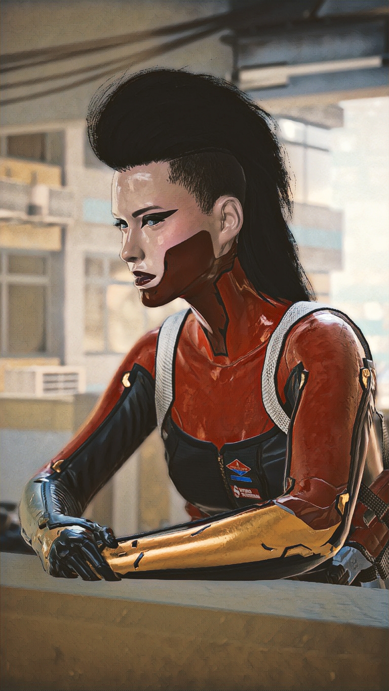 Cyberpunk 2o77 Tyger Claws Security Girl by QuinlanVos46 on DeviantArt