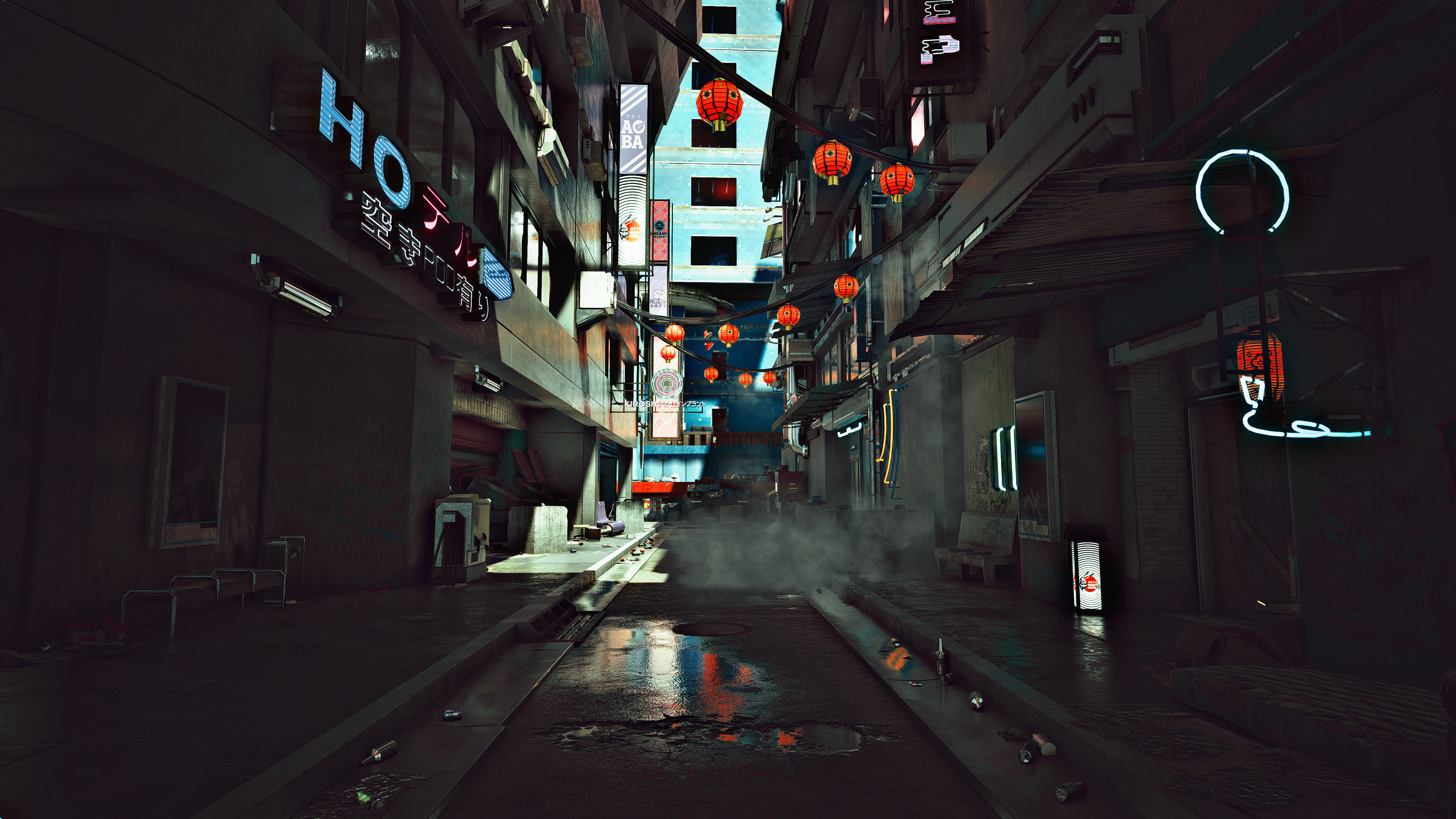 Wallpaper Cyberpunk street night city by 8scorpion on DeviantArt