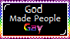 God Made People Gay Stamp