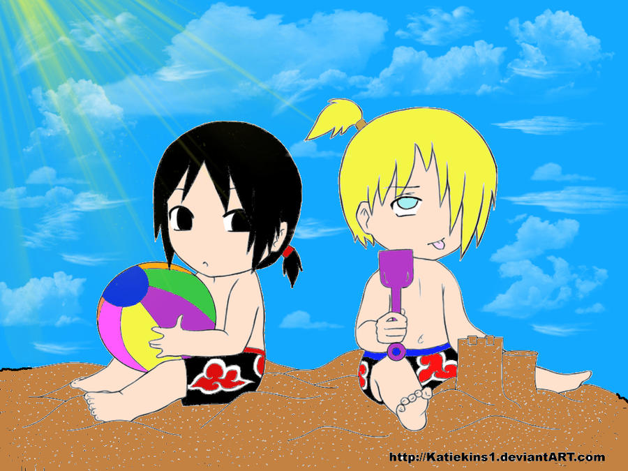 Baby Itachi and Deidara