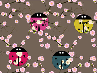 Cherry Blossom Ladybugs