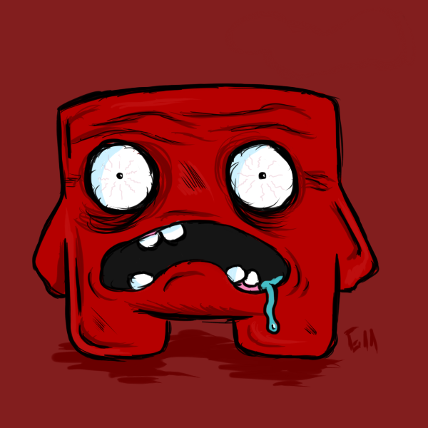 Surprised Super Meat Boy