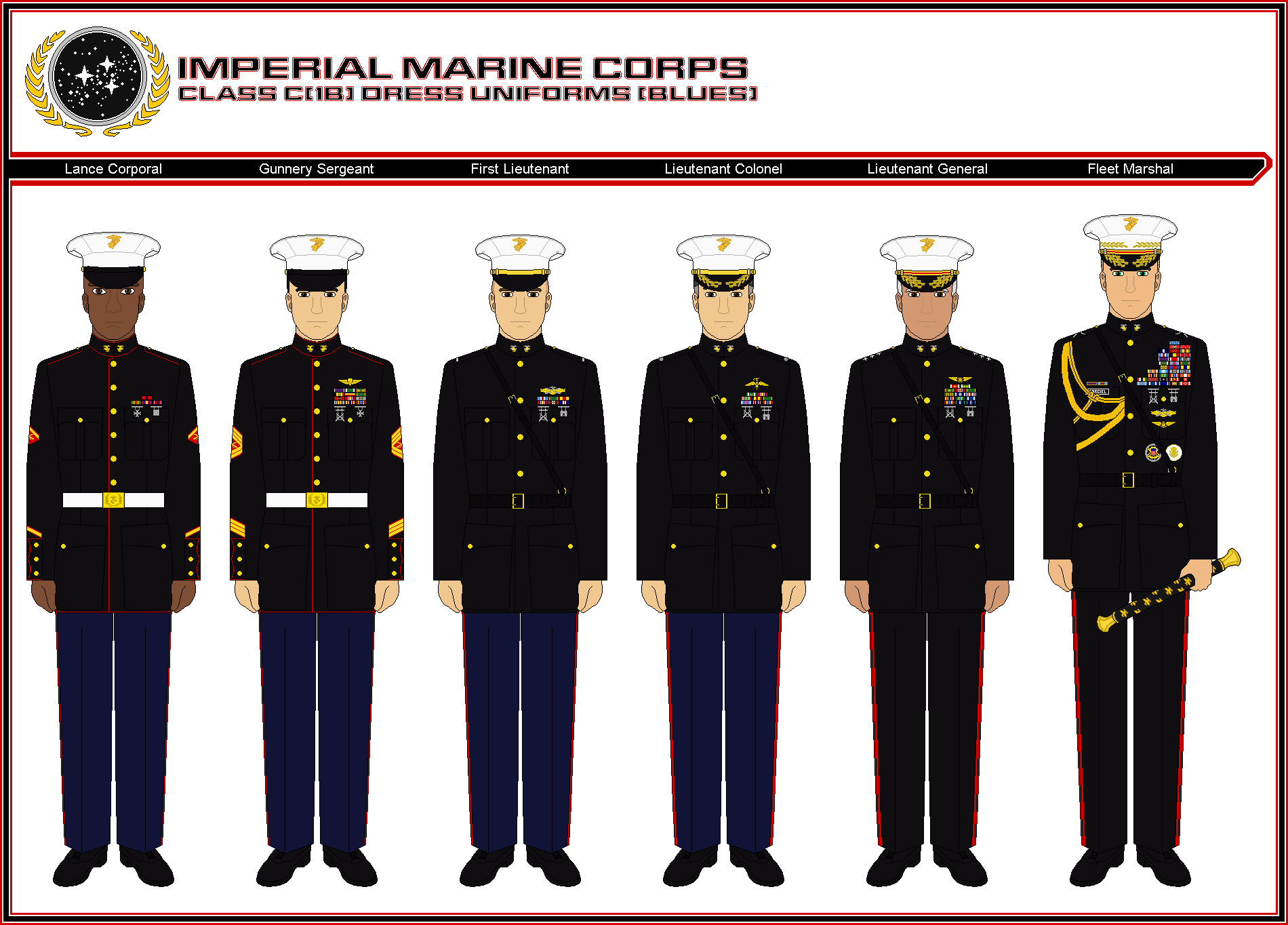 Imperial Marine Corps - Class C(1b) Dress Uniforms by ATXCowboy on DeviantArt Imperial Marine Corps - Class C(1b) Dress Uniforms by ATXCowboy on DeviantArt