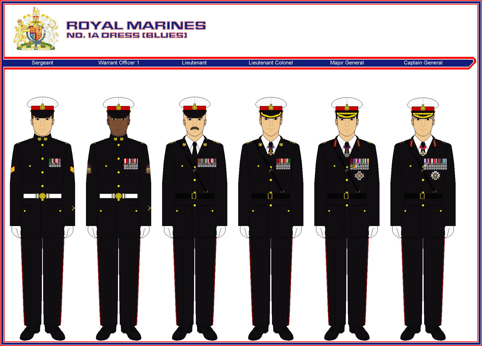 Rm Ranks SKB Royal Marines No.1A dress 'Blues' Uniforms by ATXCowboy on DeviantArt