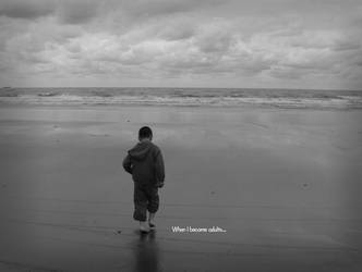 My brother in the beach