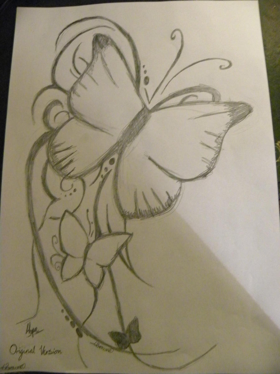 Butterfly Tattoo, Pencil by ClearArrow on DeviantArt
