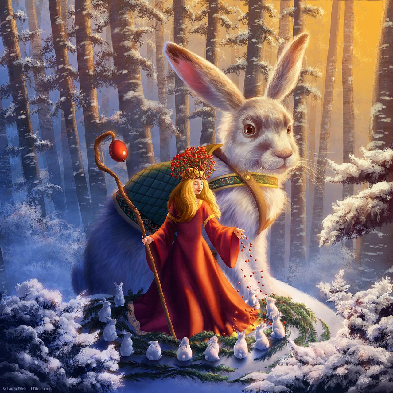 Snowberry and Hare