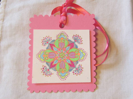 Joyful Pink Mandala ornament by Jeanne Kasten