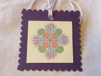 Gel Pen Hanging Mandala Ornament by Jeanne Kasten