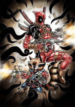 DEADPOOL and ROCKET RACcOON