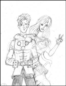 LSH COUPLE supergirl and Brainiac 5