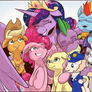 Future Mane 6 and Spike hugging Chris