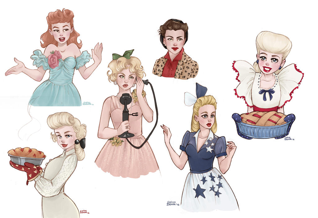 Classic Hollywood doodles