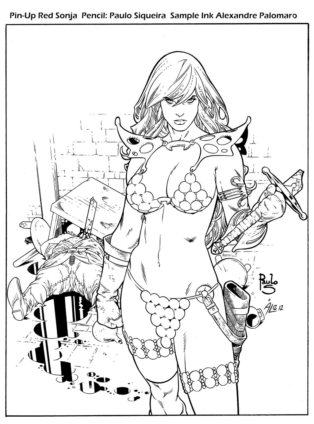 Red Sonja Sample Ink