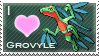 Grovyle Love Stamp by SquirtleStamps